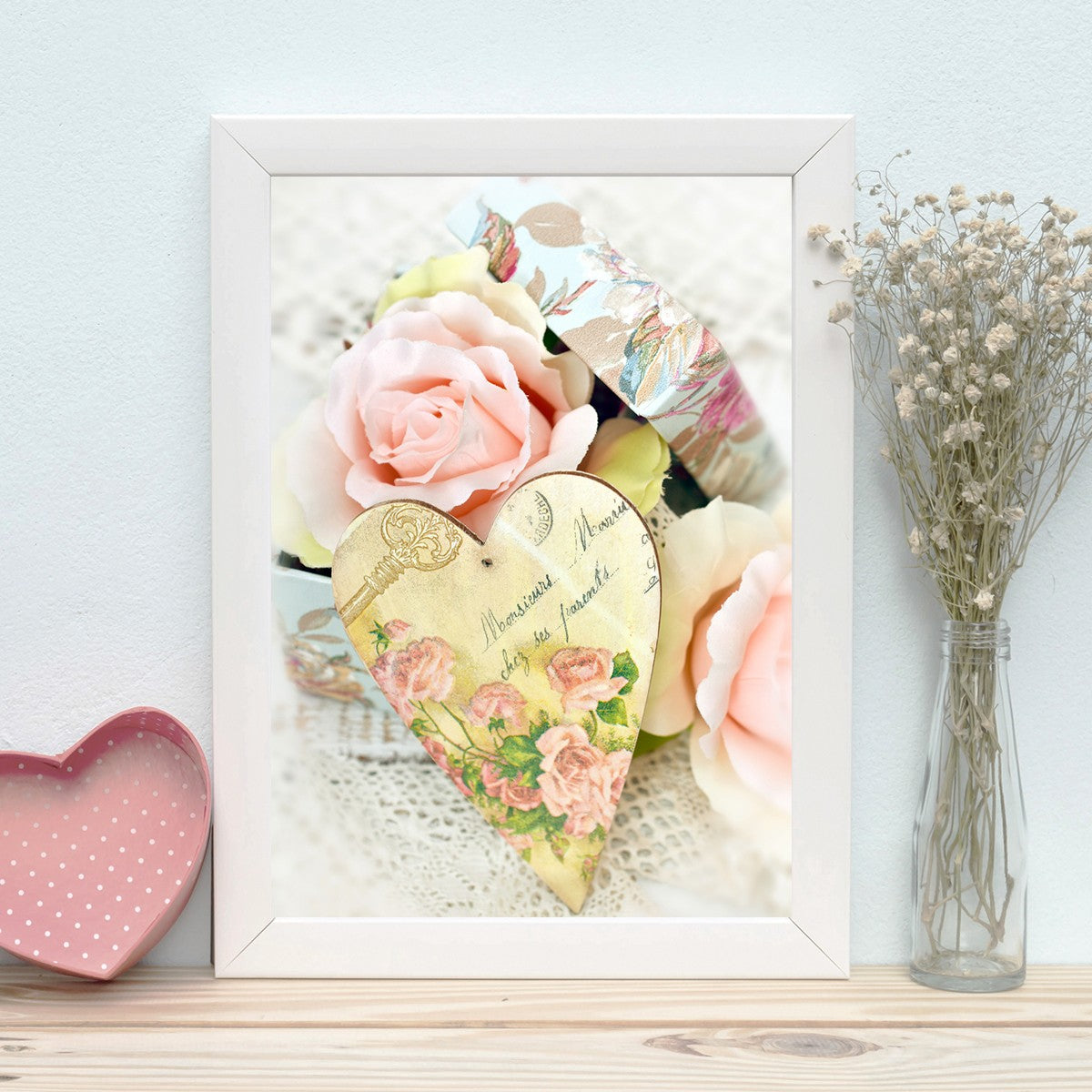 Quadro Decorativo MDF Emoldurado - Arte Multicolor 24x29cm com Moldura de Madeira 2cm