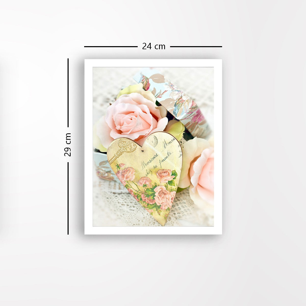 Quadro Decorativo MDF Emoldurado - Arte Multicolor 24x29cm com Moldura de Madeira 2cm