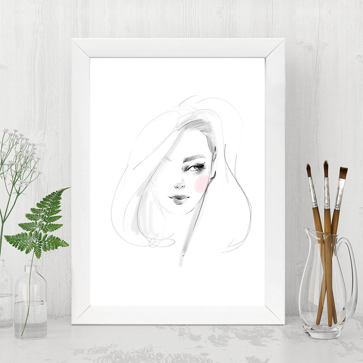 Quadro Decorativo MDF Emoldurado - Arte Multicolor 24x29cm com Moldura de Madeira 2cm