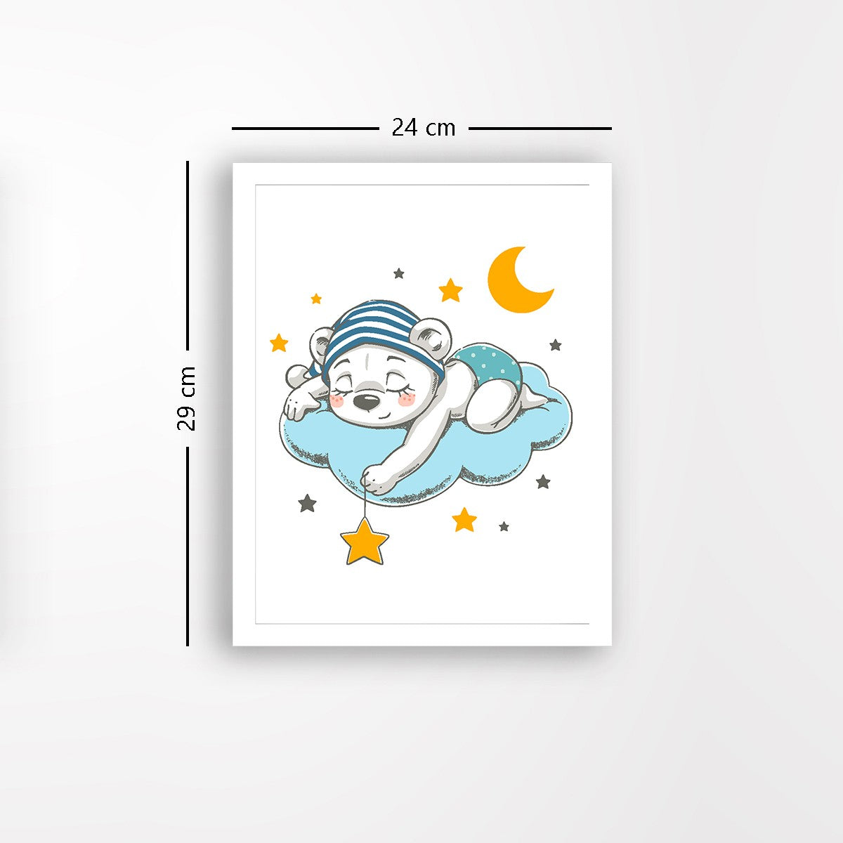 Quadro Decorativo MDF Emoldurado - Arte Multicolor 24x29cm com Moldura de Madeira 2cm