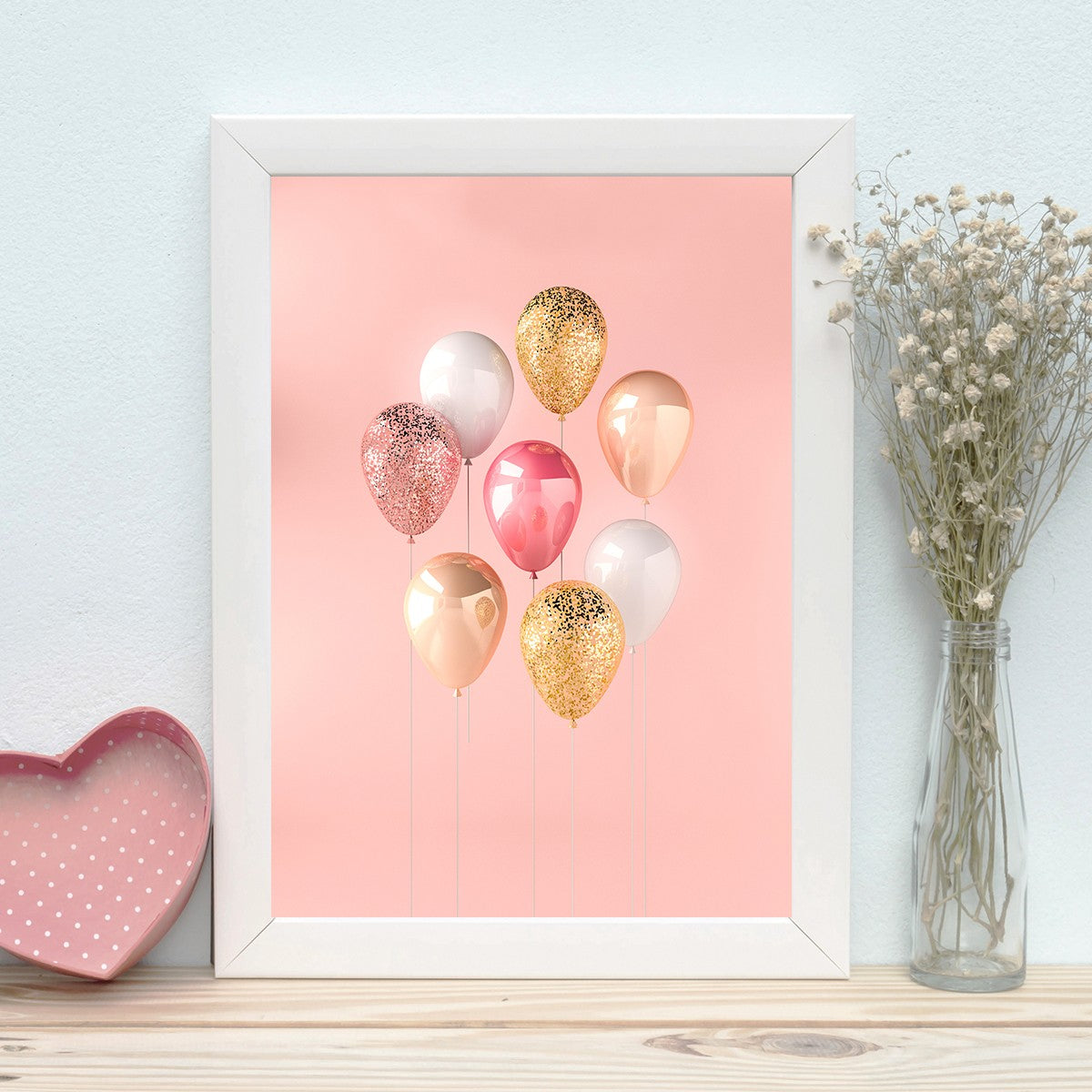 Quadro Decorativo MDF Emoldurado - Arte Multicolor 24x29cm com Moldura de Madeira 2cm