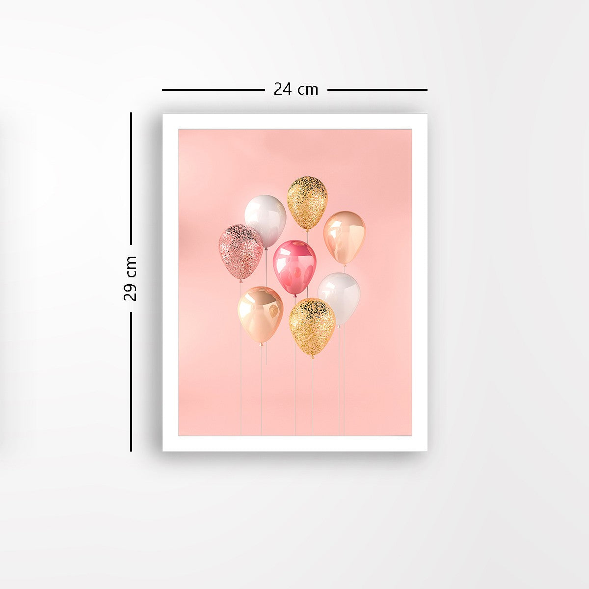 Quadro Decorativo MDF Emoldurado - Arte Multicolor 24x29cm com Moldura de Madeira 2cm