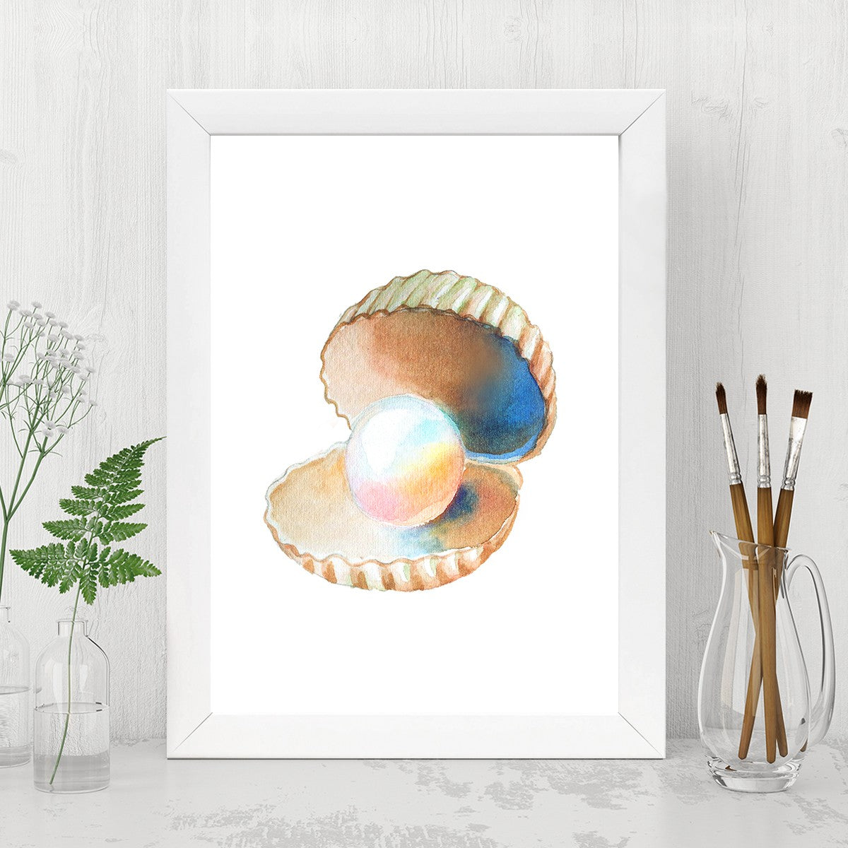 Quadro Decorativo MDF Emoldurado - Arte Multicolor 24x29cm com Moldura de Madeira 2cm