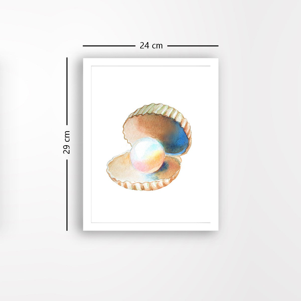 Quadro Decorativo MDF Emoldurado - Arte Multicolor 24x29cm com Moldura de Madeira 2cm