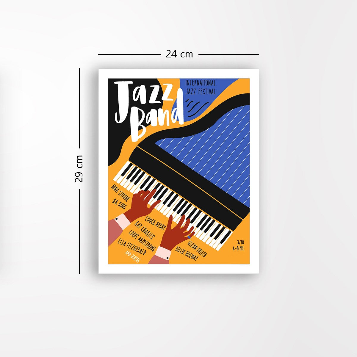 Quadro Decorativo MDF Emoldurado - Arte Multicolor 24x29cm com Moldura de Madeira 2cm