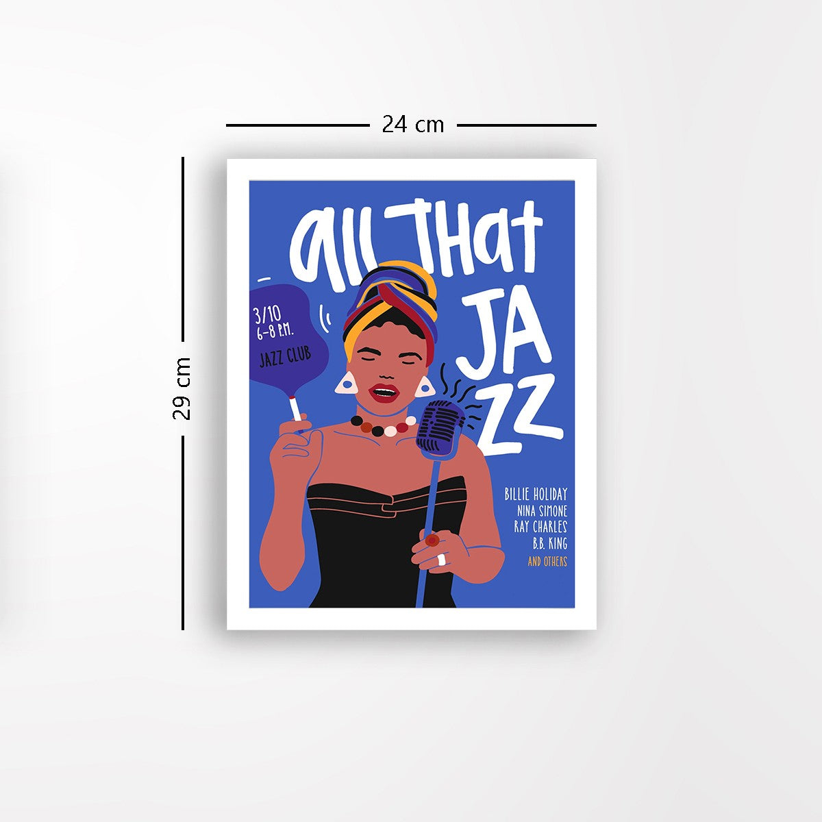 Quadro Decorativo MDF Emoldurado - Arte Multicolor 24x29cm com Moldura de Madeira 2cm