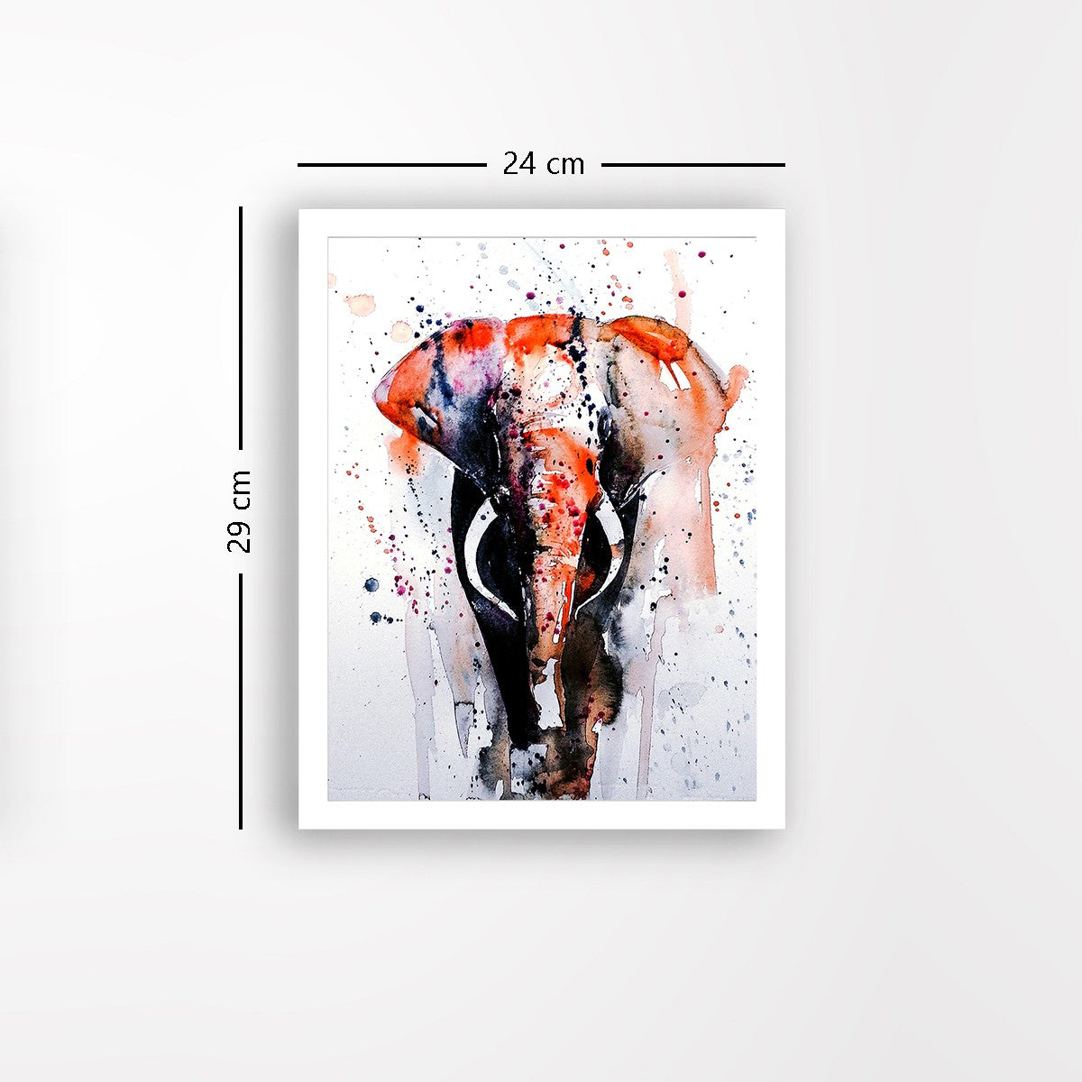 Quadro Decorativo MDF Emoldurado - Arte Multicolor 24x29cm com Moldura de Madeira 2cm