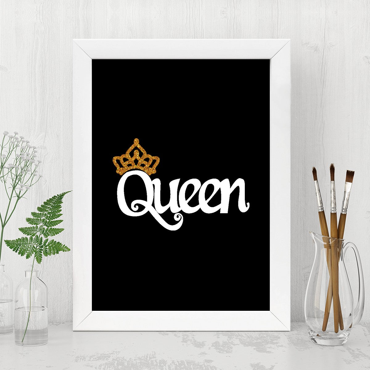 Quadro Decorativo MDF Emoldurado - Arte Multicolor 24x29cm com Moldura de Madeira 2cm