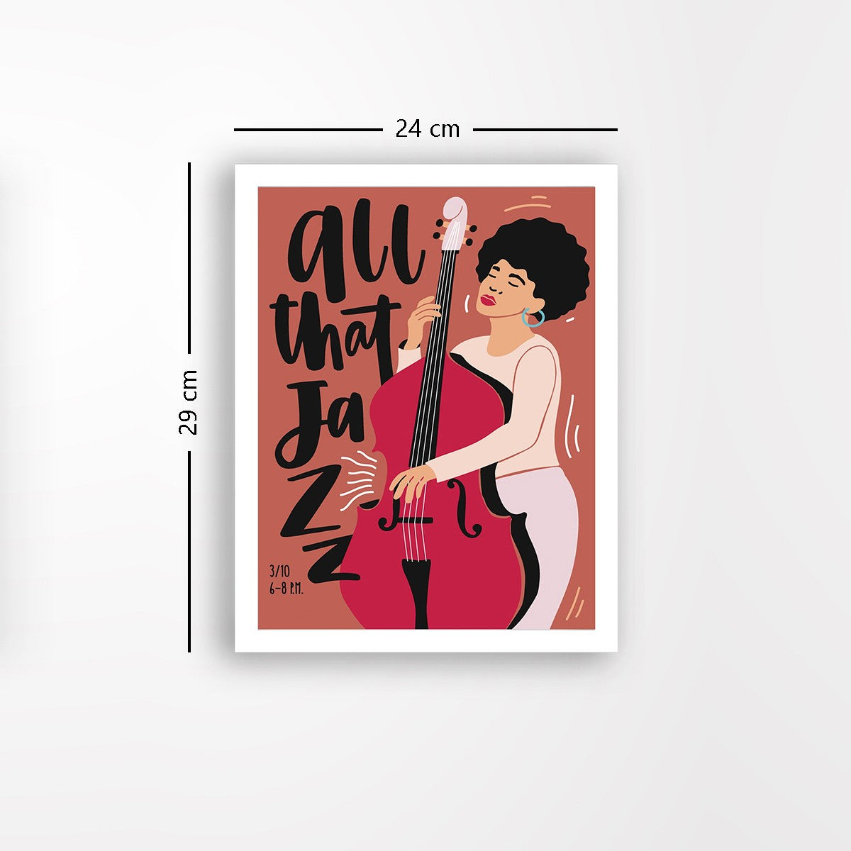 Quadro Decorativo MDF Emoldurado - Arte Multicolor 24x29cm com Moldura de Madeira 2cm