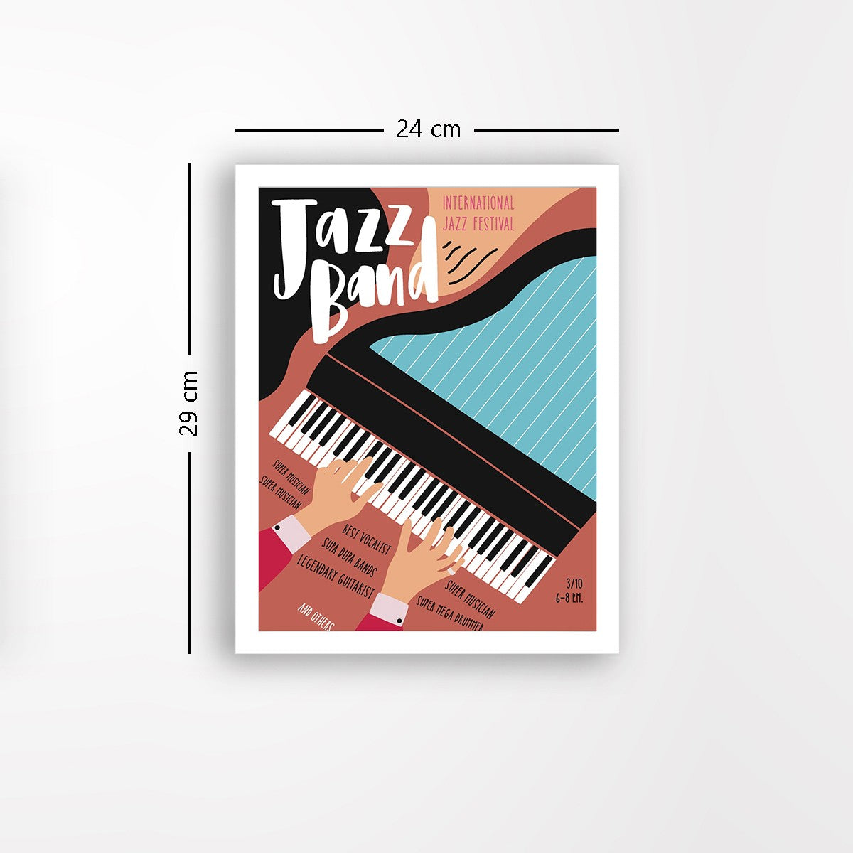 Quadro Decorativo MDF Emoldurado - Arte Multicolor 24x29cm com Moldura de Madeira 2cm