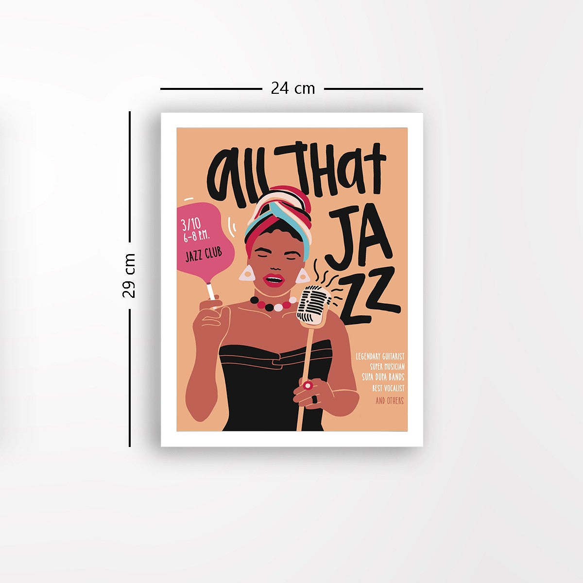 Quadro Decorativo MDF Emoldurado - Arte Multicolor 24x29cm com Moldura de Madeira 2cm