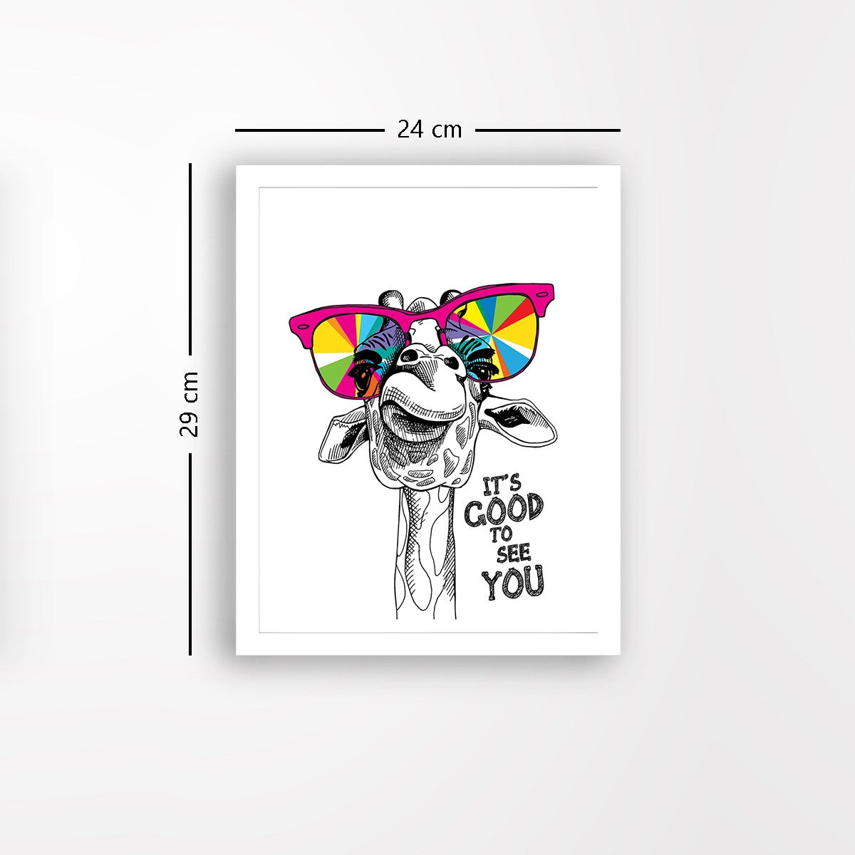 Quadro Decorativo MDF Emoldurado - Arte Multicolor 24x29cm com Moldura de Madeira 2cm