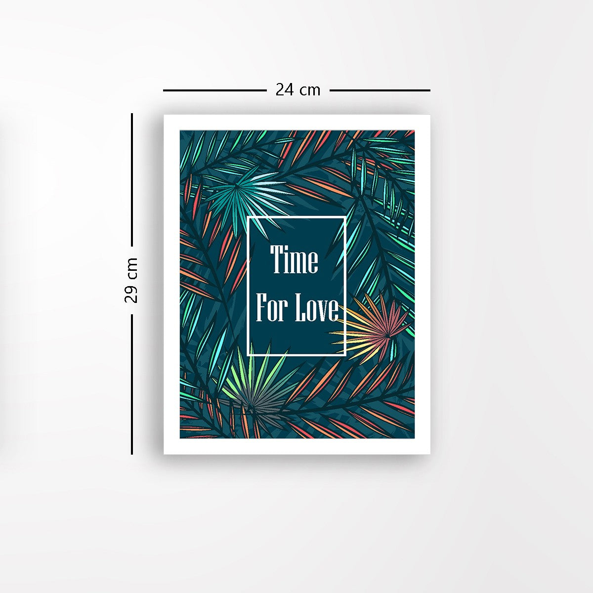 Quadro Decorativo MDF Emoldurado - Arte Multicolor 24x29cm com Moldura de Madeira 2cm