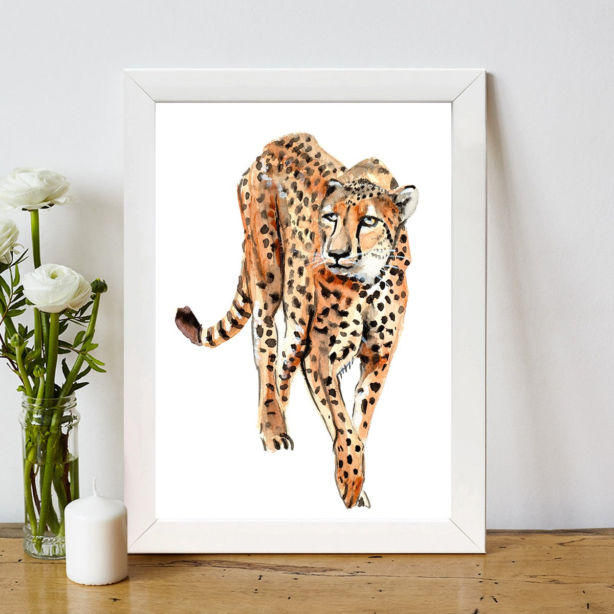 Quadro Decorativo MDF Emoldurado - Arte Multicolor 24x29cm com Moldura de Madeira 2cm