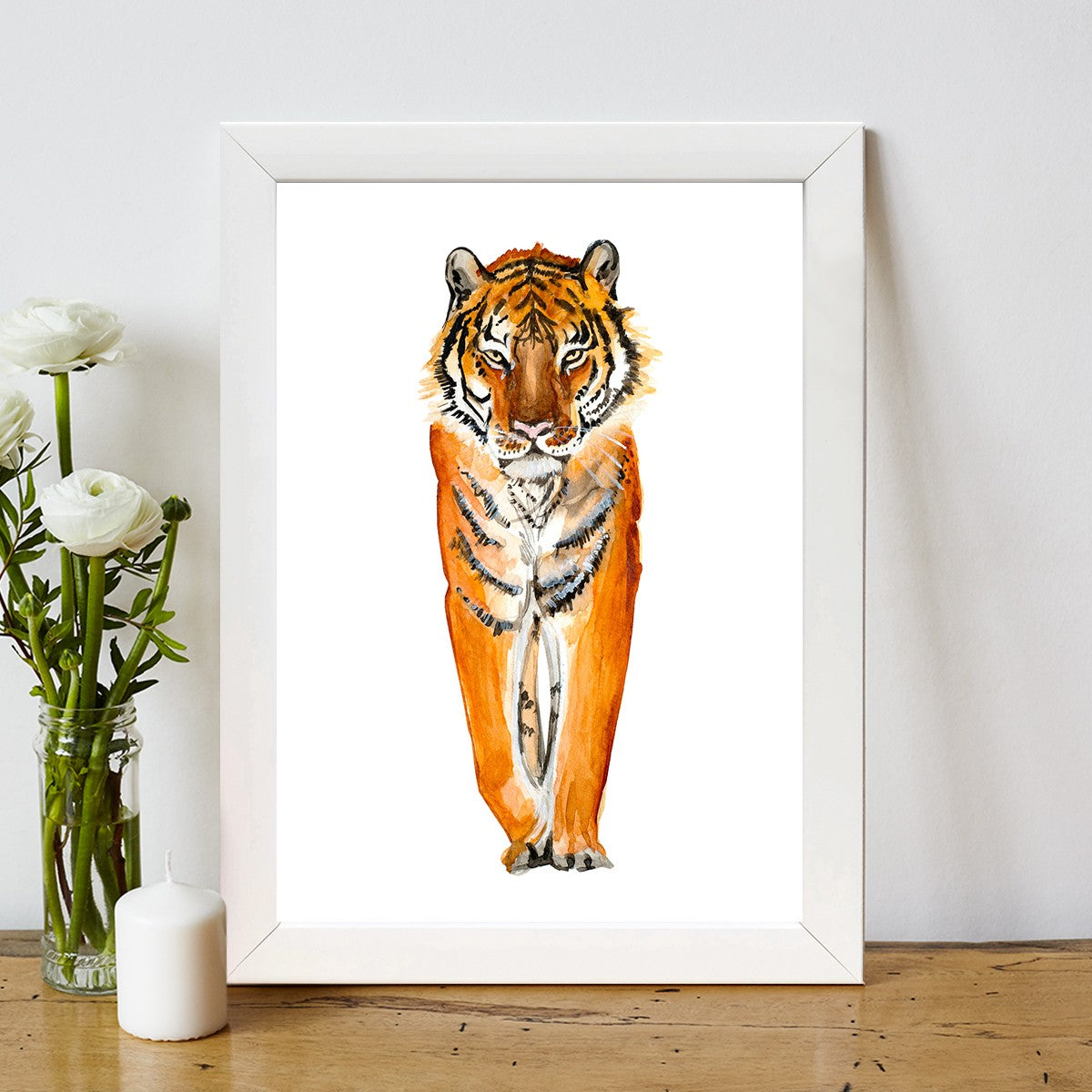 Quadro Decorativo MDF Emoldurado - Arte Multicolor 24x29cm com Moldura de Madeira 2cm