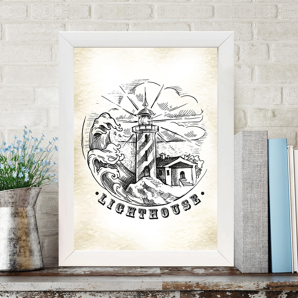 Quadro Decorativo MDF Emoldurado - Arte Multicolor 24x29cm com Moldura de Madeira 2cm