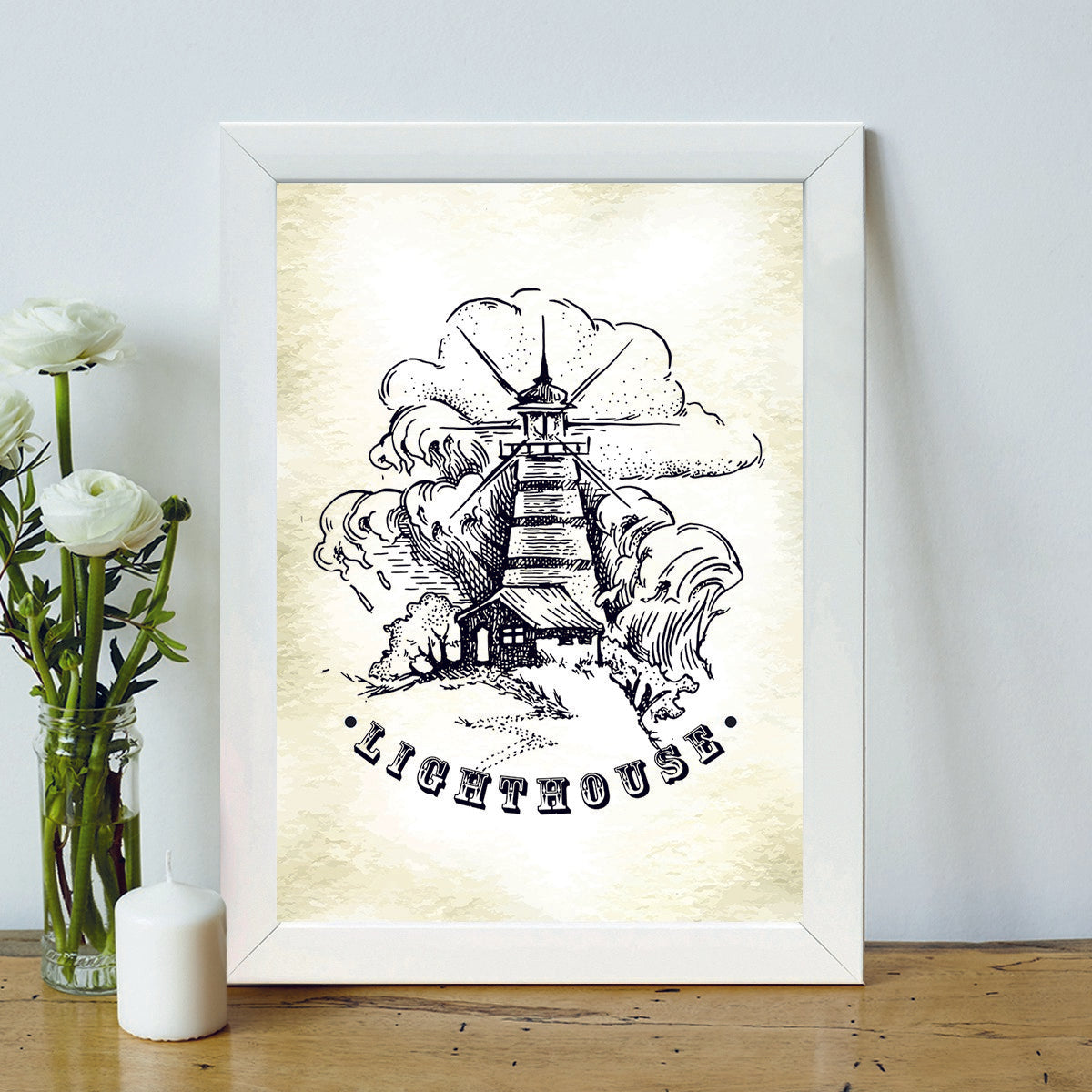 Quadro Decorativo MDF Emoldurado - Arte Multicolor 24x29cm com Moldura de Madeira 2cm