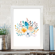 Quadro Decorativo MDF Emoldurado - Arte Multicolor 24x29cm com Moldura de Madeira 2cm