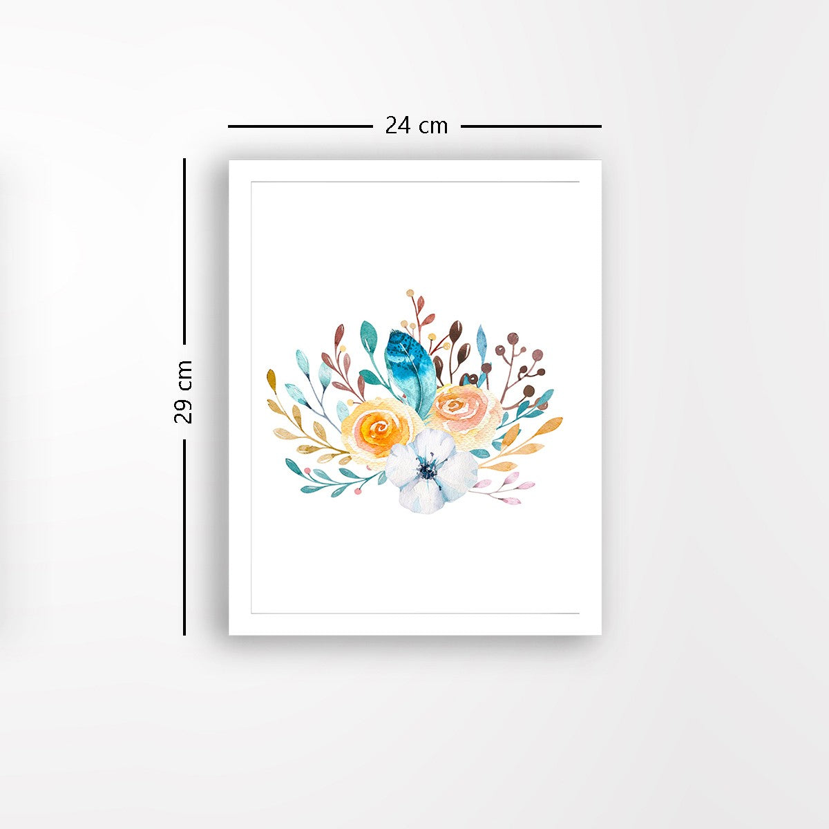 Quadro Decorativo MDF Emoldurado - Arte Multicolor 24x29cm com Moldura de Madeira 2cm