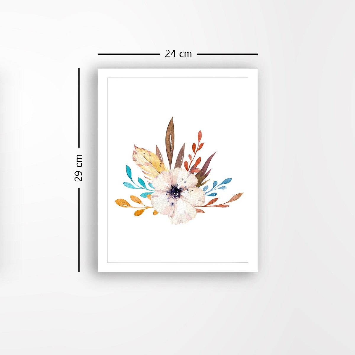 Quadro Decorativo MDF Emoldurado - Arte Multicolor 24x29cm com Moldura de Madeira 2cm