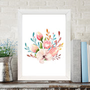 Quadro Decorativo MDF Emoldurado - Arte Multicolor 24x29cm com Moldura de Madeira 2cm