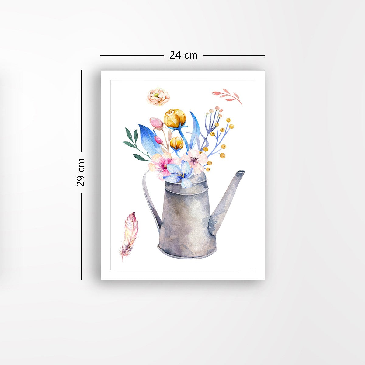 Quadro Decorativo MDF Emoldurado - Arte Multicolor 24x29cm com Moldura de Madeira 2cm