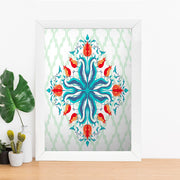 Quadro Decorativo MDF Emoldurado - Arte Multicolor 24x29cm com Moldura de Madeira 2cm