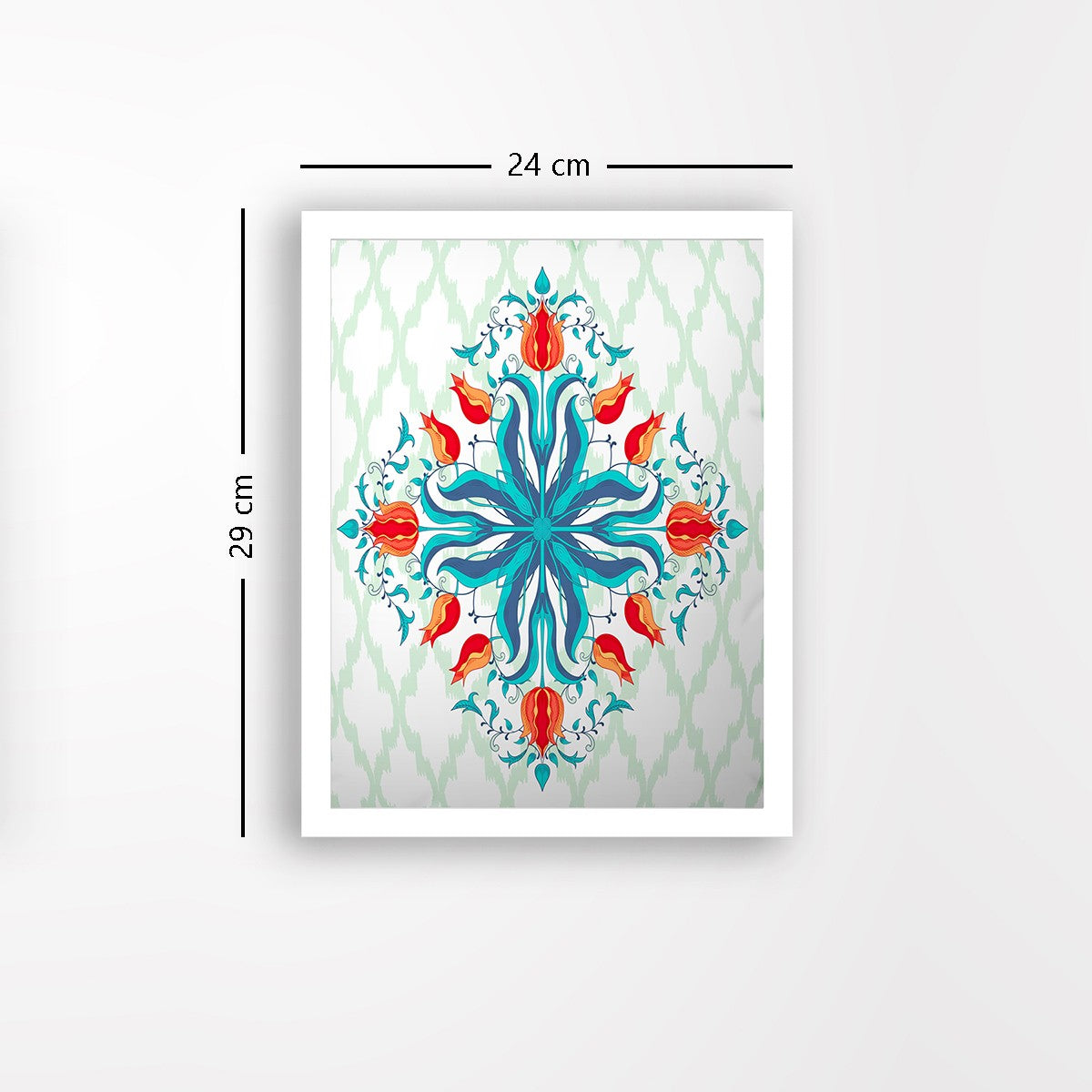 Quadro Decorativo MDF Emoldurado - Arte Multicolor 24x29cm com Moldura de Madeira 2cm