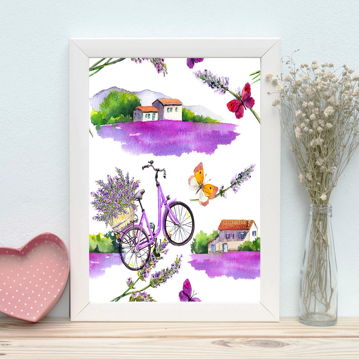 Quadro Decorativo MDF Emoldurado - Arte Multicolor 24x29cm com Moldura de Madeira 2cm