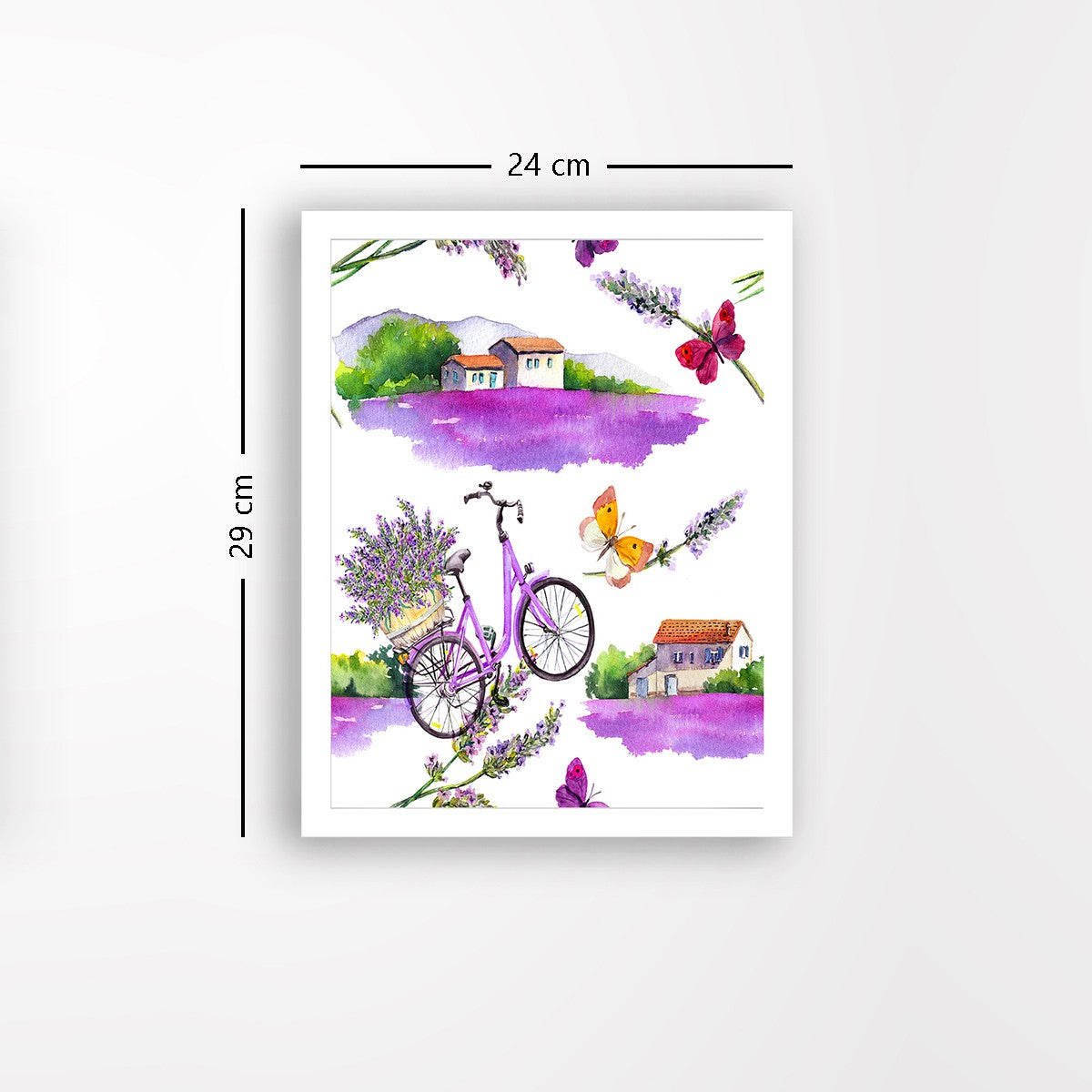 Quadro Decorativo MDF Emoldurado - Arte Multicolor 24x29cm com Moldura de Madeira 2cm