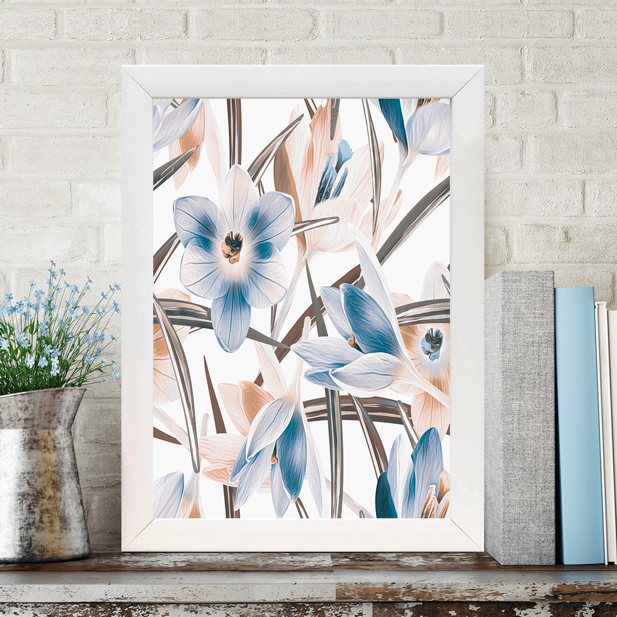 Quadro Decorativo MDF Emoldurado - Arte Multicolor 24x29cm com Moldura de Madeira 2cm