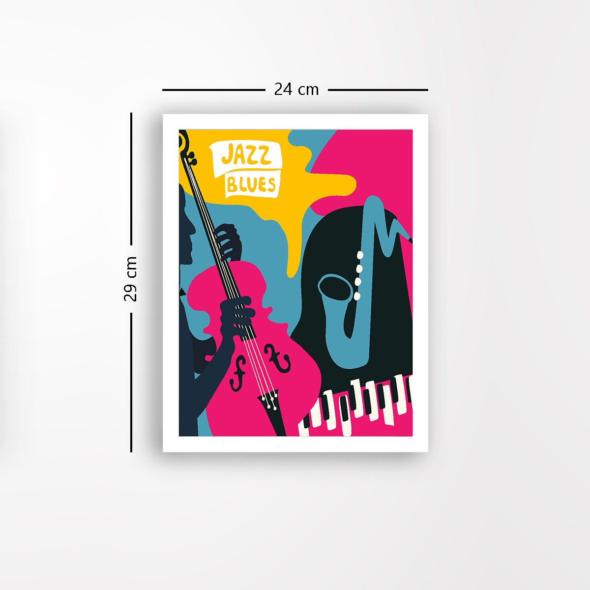 Quadro Decorativo MDF Emoldurado - Arte Multicolor 24x29cm com Moldura de Madeira 2cm