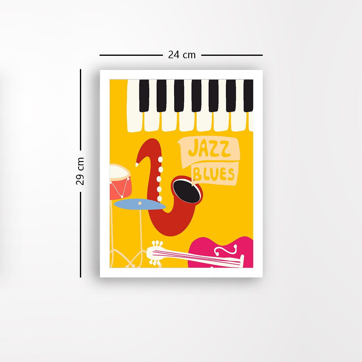 Quadro Decorativo MDF Emoldurado - Arte Multicolor 24x29cm com Moldura de Madeira 2cm