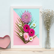 Quadro Decorativo MDF Emoldurado - Arte Multicolor 24x29cm com Moldura de Madeira 2cm