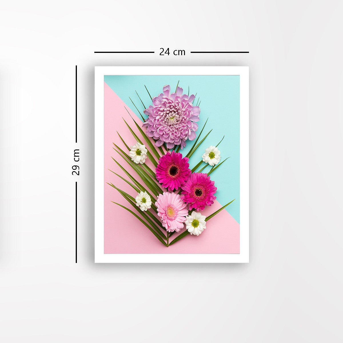 Quadro Decorativo MDF Emoldurado - Arte Multicolor 24x29cm com Moldura de Madeira 2cm