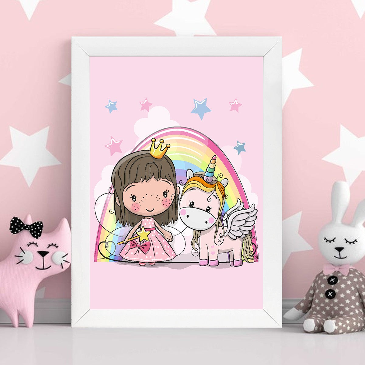 Quadro Decorativo MDF Emoldurado - Arte Multicolor 24x29cm com Moldura de Madeira 2cm