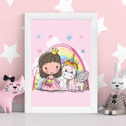 Quadro Decorativo MDF Emoldurado - Arte Multicolor 24x29cm com Moldura de Madeira 2cm