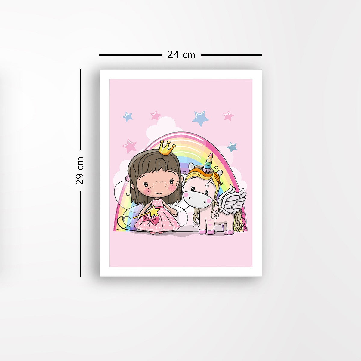 Quadro Decorativo MDF Emoldurado - Arte Multicolor 24x29cm com Moldura de Madeira 2cm