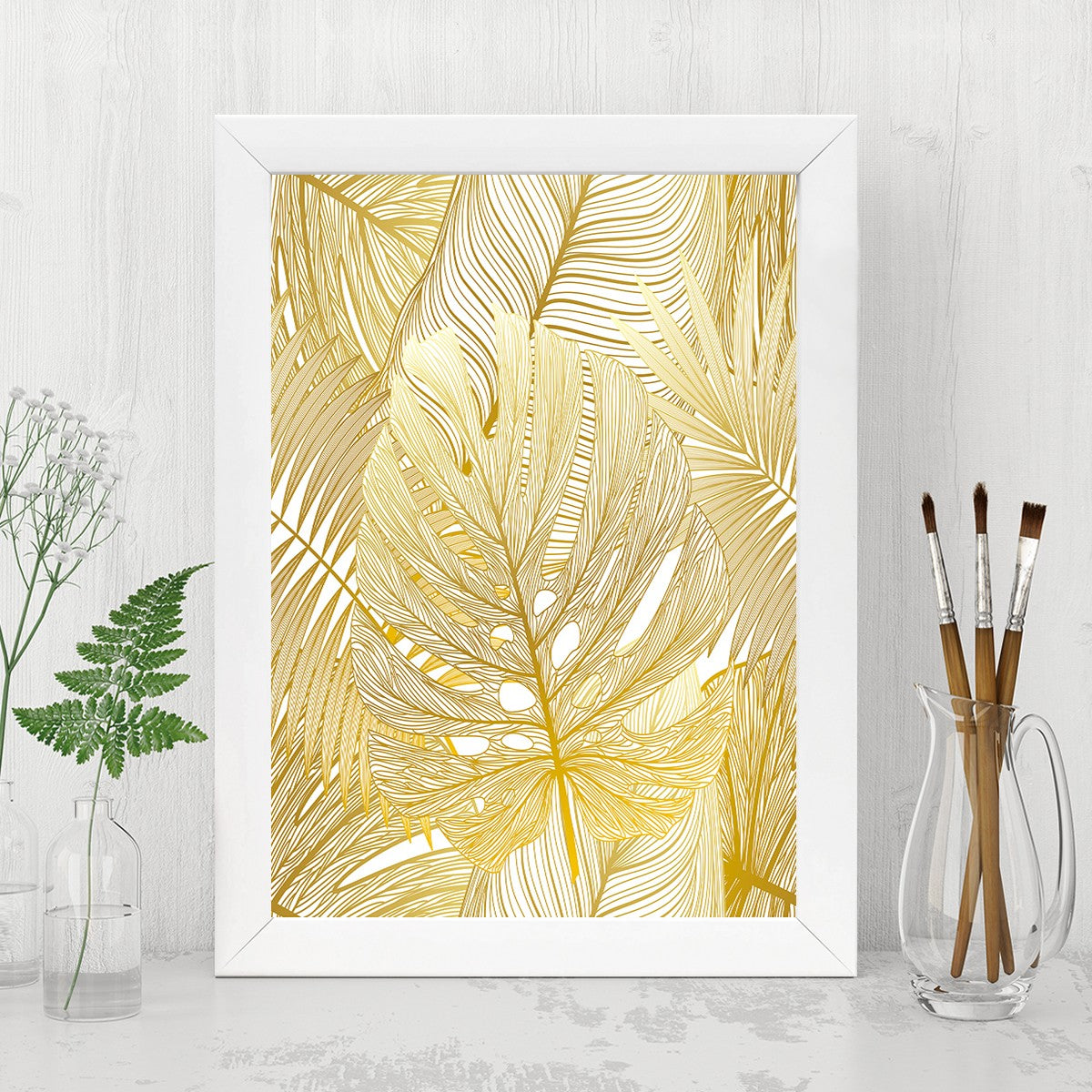 Quadro Decorativo MDF Emoldurado - Arte Multicolor 24x29cm com Moldura de Madeira 2cm