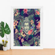 Quadro Decorativo MDF Emoldurado - Arte Multicolor 24x29cm com Moldura de Madeira 2cm