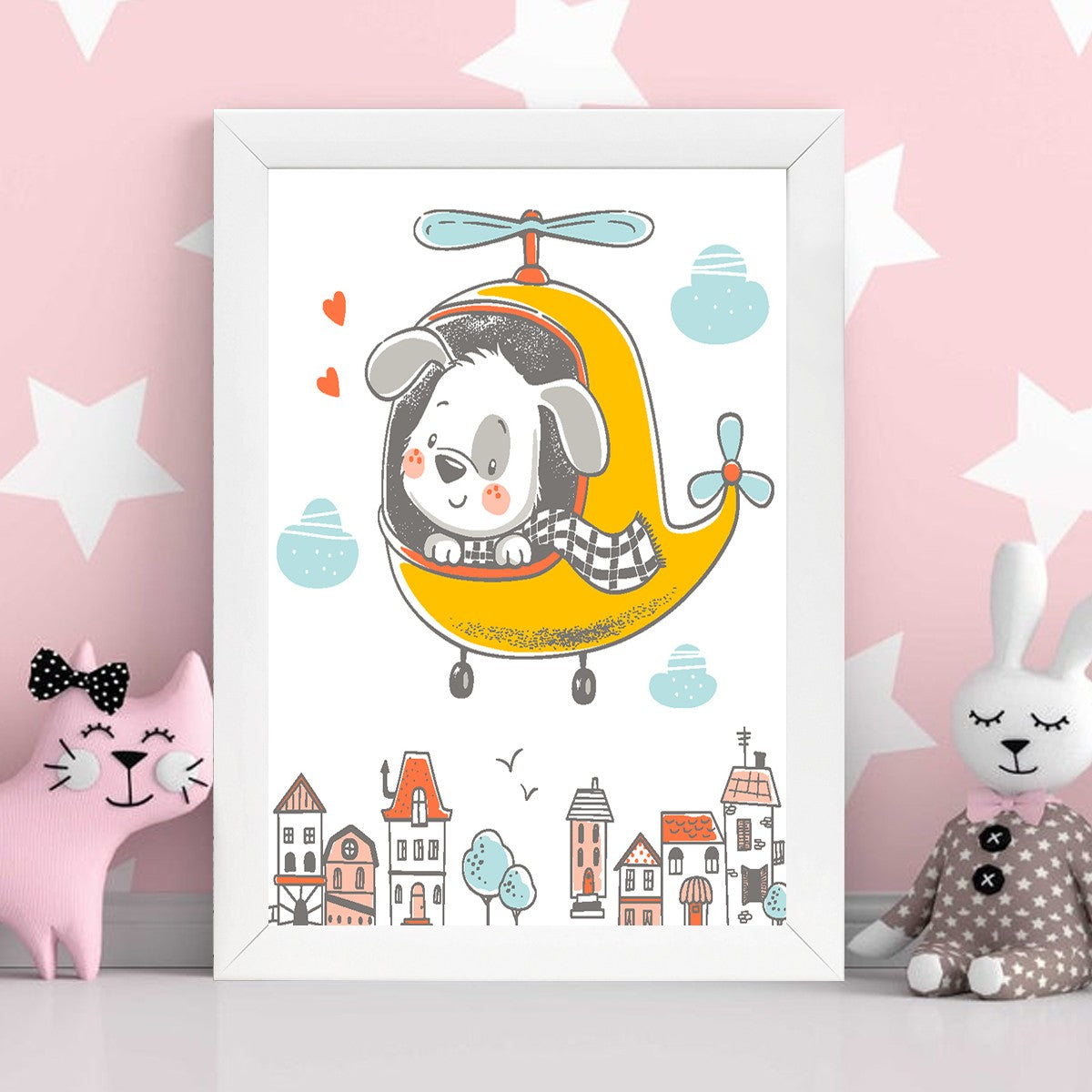 Quadro Decorativo MDF Emoldurado - Arte Multicolor 24x29cm com Moldura de Madeira 2cm