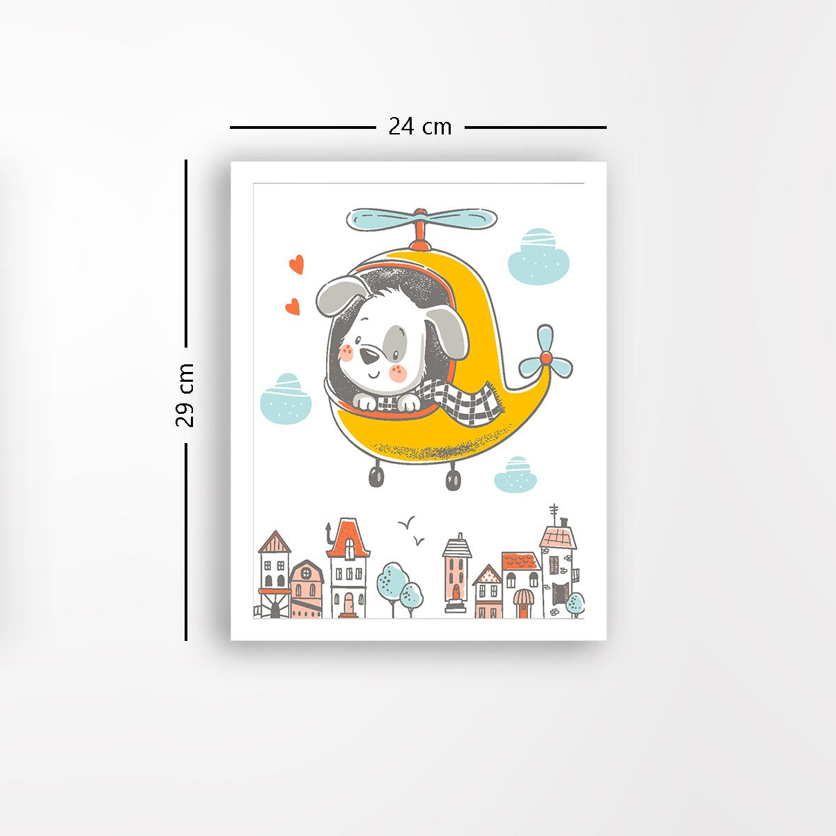 Quadro Decorativo MDF Emoldurado - Arte Multicolor 24x29cm com Moldura de Madeira 2cm