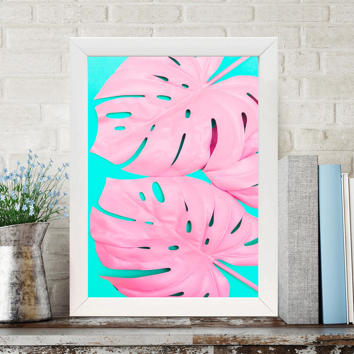 Quadro Decorativo MDF Emoldurado - Arte Multicolor 24x29cm com Moldura de Madeira 2cm