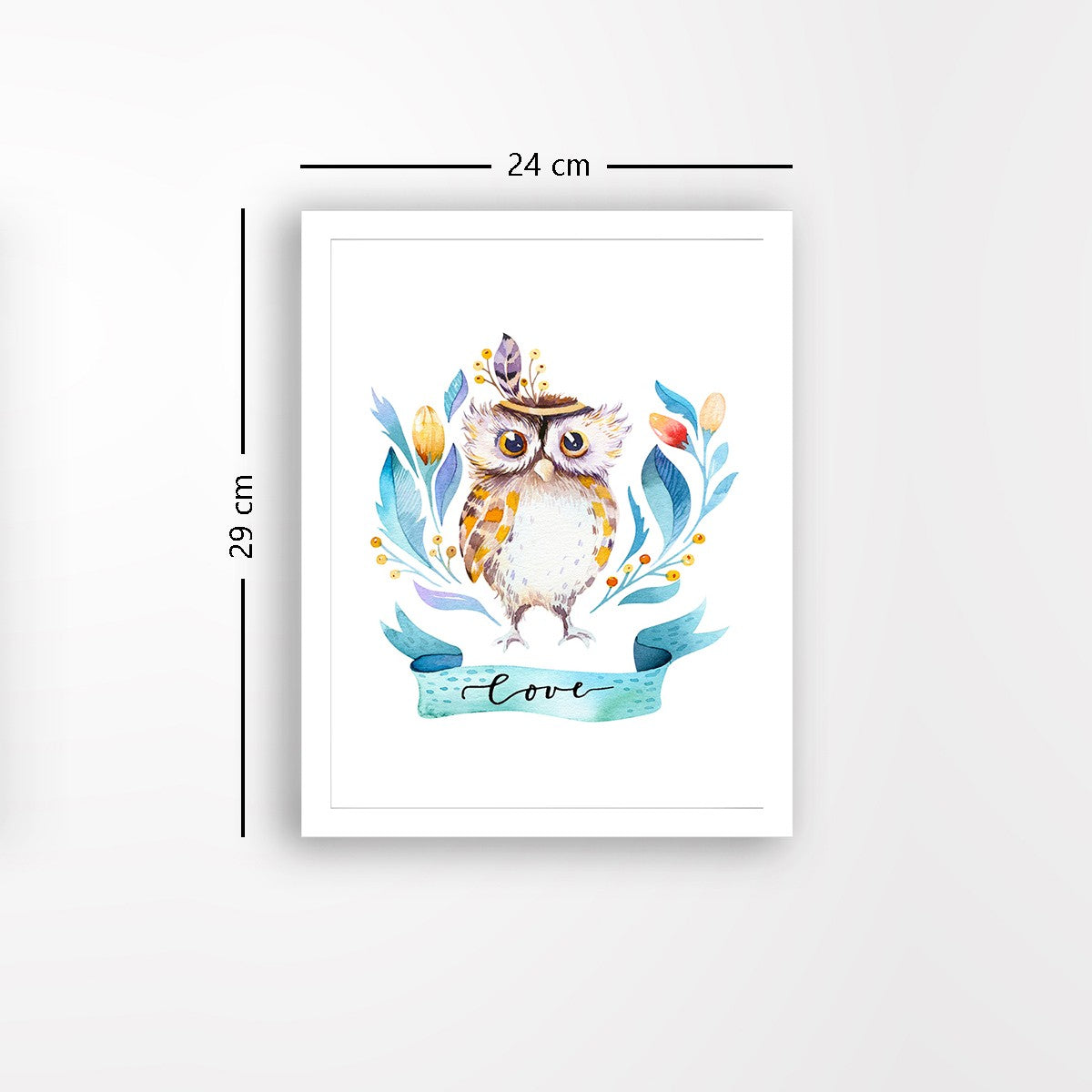 Quadro Decorativo MDF Emoldurado - Arte Multicolor 24x29cm com Moldura de Madeira 2cm