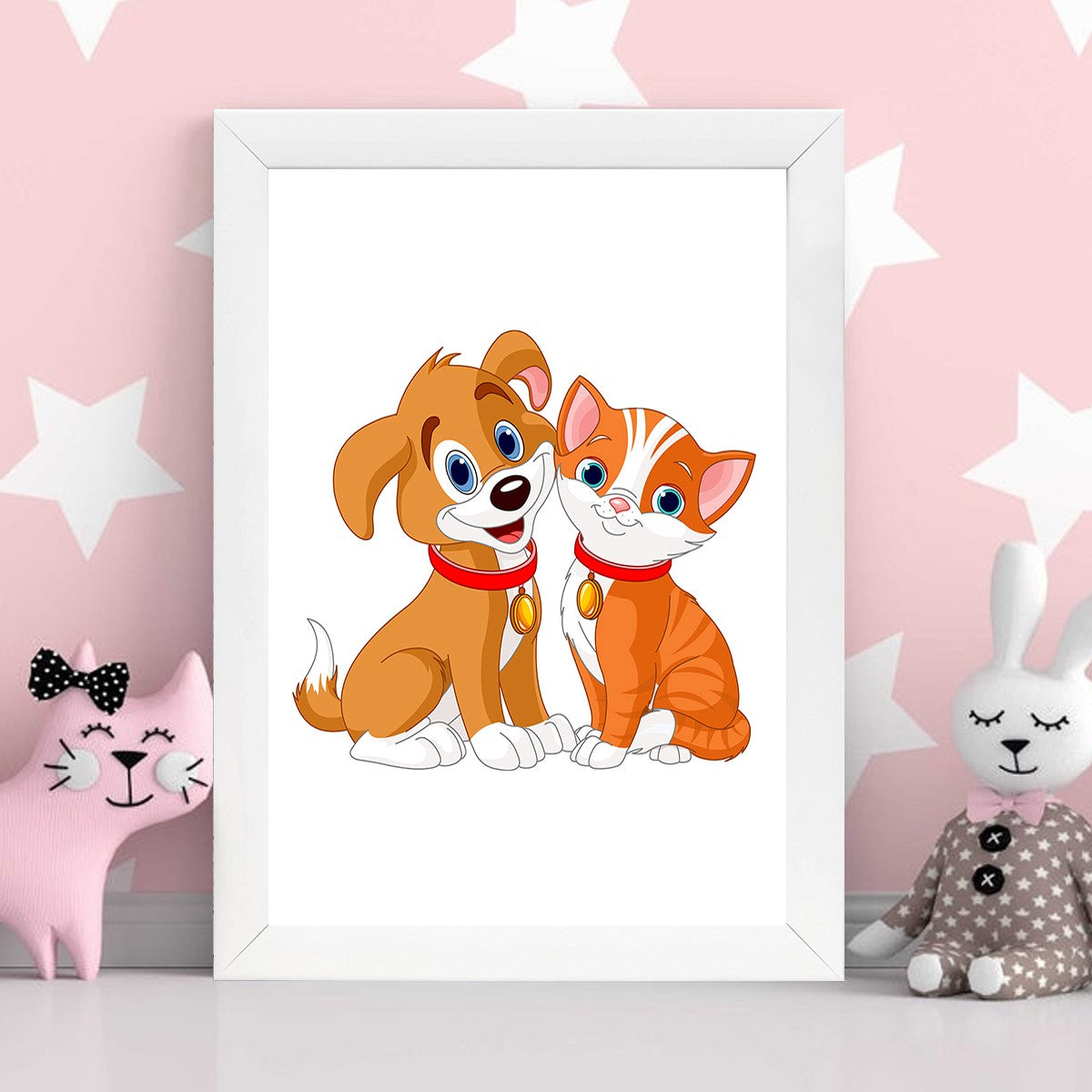 Quadro Decorativo MDF Emoldurado - Arte Multicolor 24x29cm com Moldura de Madeira 2cm