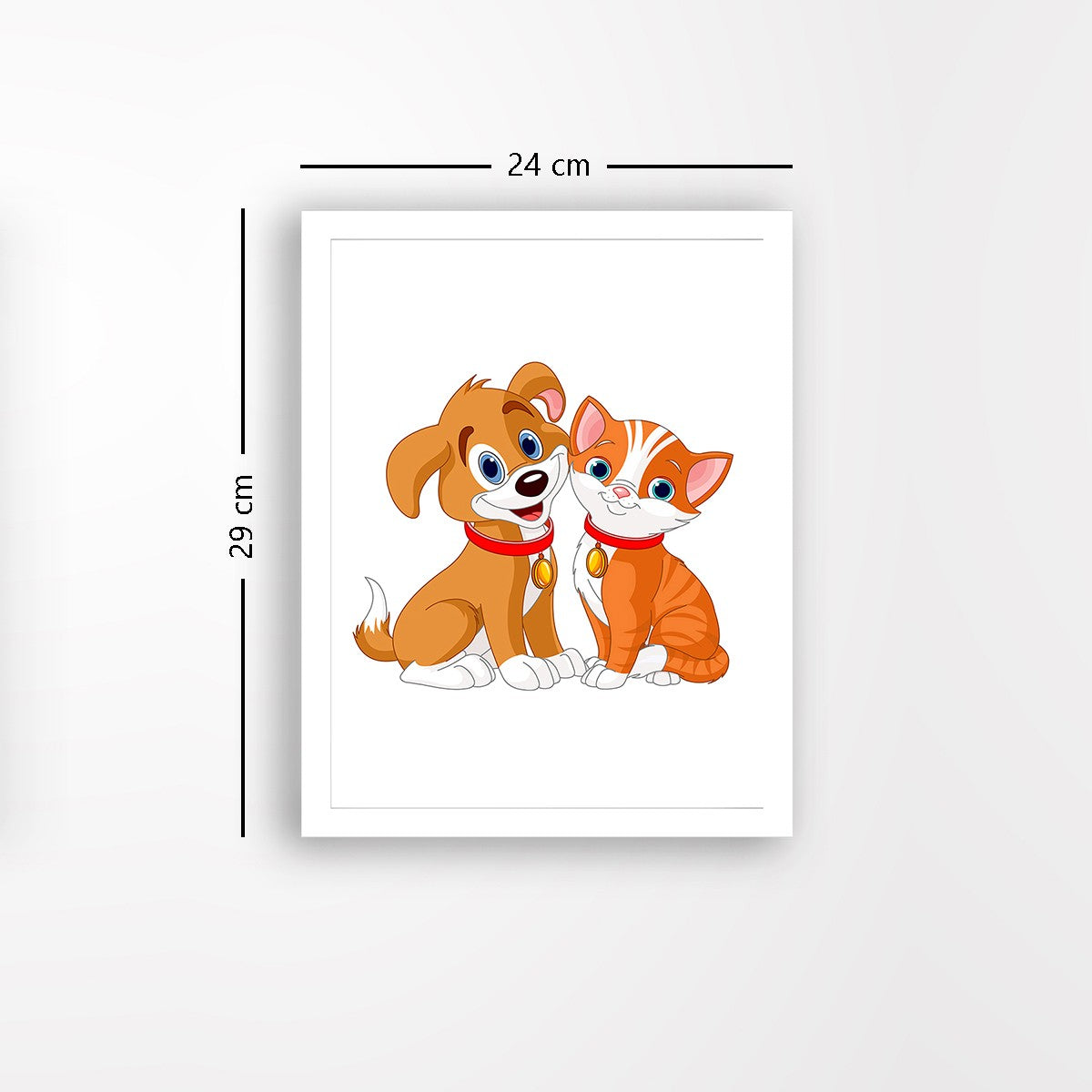 Quadro Decorativo MDF Emoldurado - Arte Multicolor 24x29cm com Moldura de Madeira 2cm