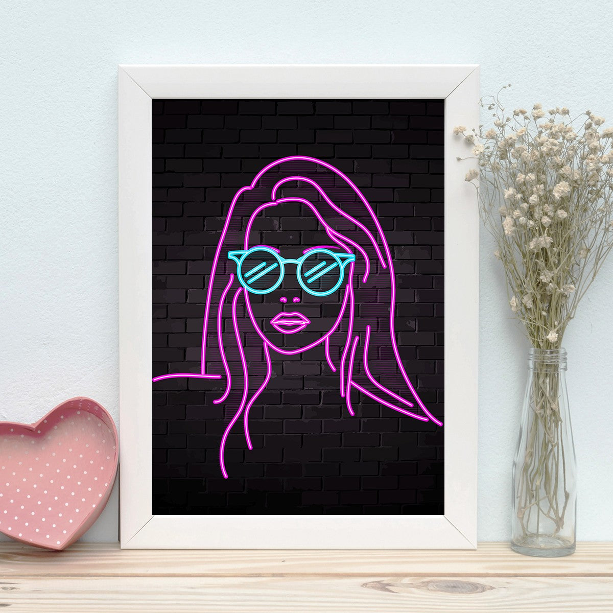 Quadro Decorativo MDF Emoldurado - Arte Multicolor 24x29cm com Moldura de Madeira 2cm