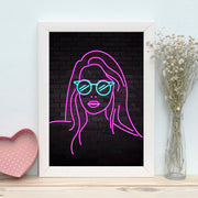 Quadro Decorativo MDF Emoldurado - Arte Multicolor 24x29cm com Moldura de Madeira 2cm