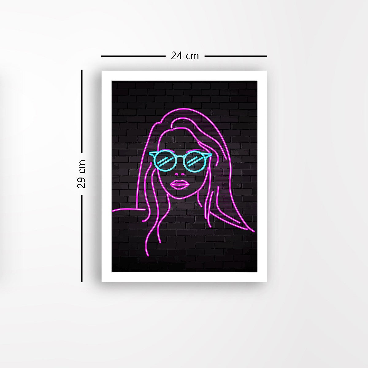 Quadro Decorativo MDF Emoldurado - Arte Multicolor 24x29cm com Moldura de Madeira 2cm