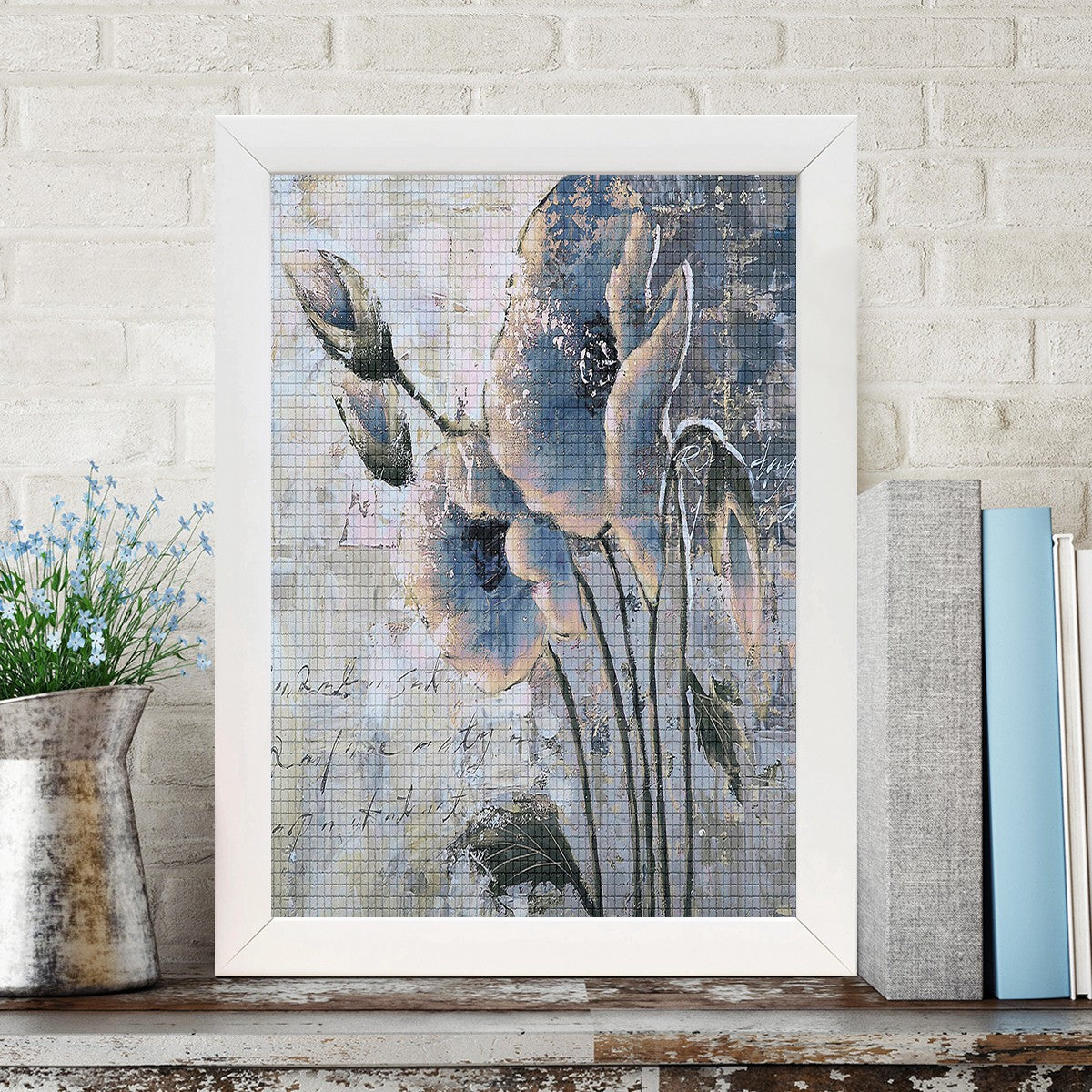 Quadro Decorativo MDF Emoldurado - Arte Multicolor 24x29cm com Moldura de Madeira 2cm